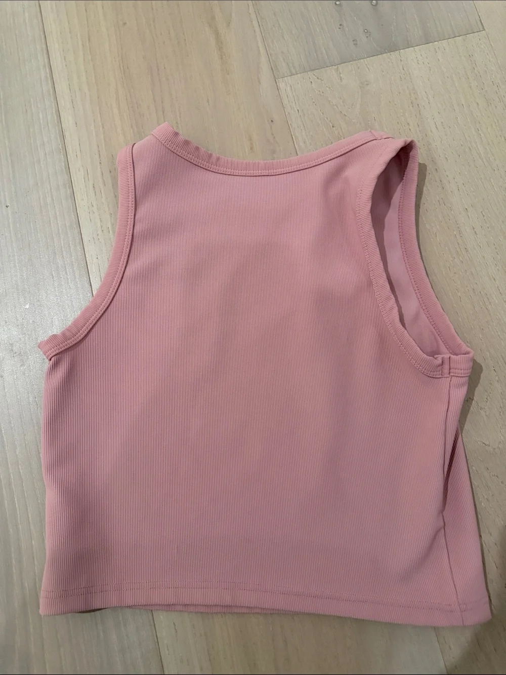 Girls' Pink Ribbed Tank Top